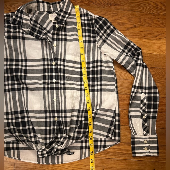 J. Crew Plaid Cropped Button Down Shirt Women’s Size XS/S - Picture 6 of 8